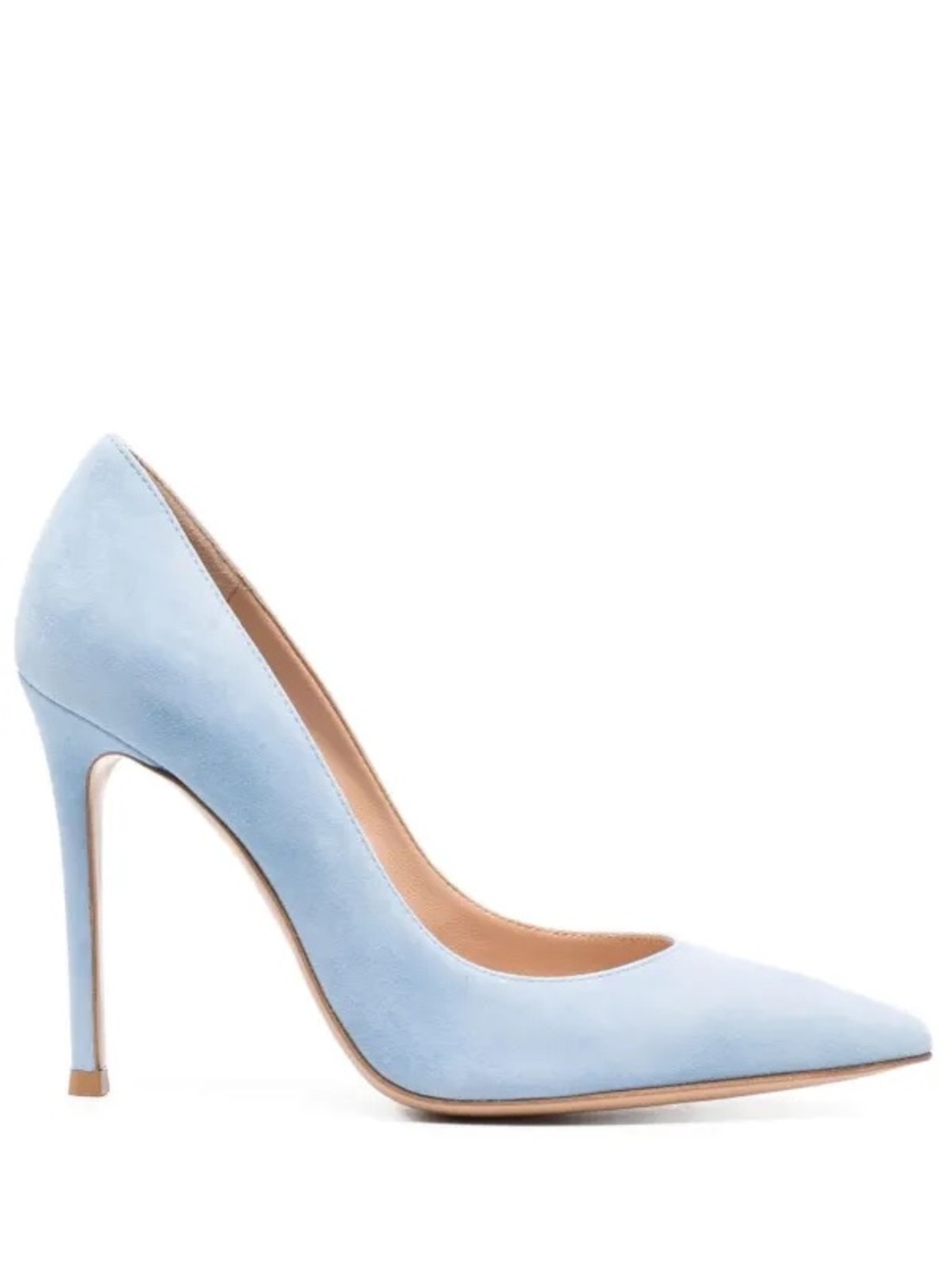 Gianvito Rossi Blue Suede Heels